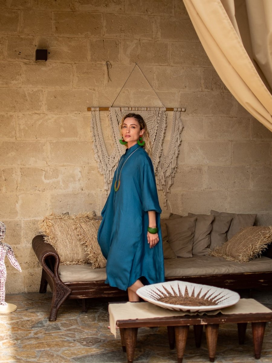 Vestito Camicione over Augusta - nero optical - Bijondo