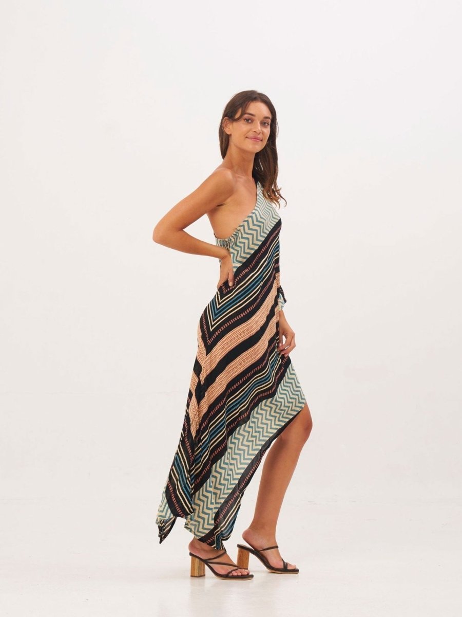 Vestito Charlize monospalla - bianco - Bijondo