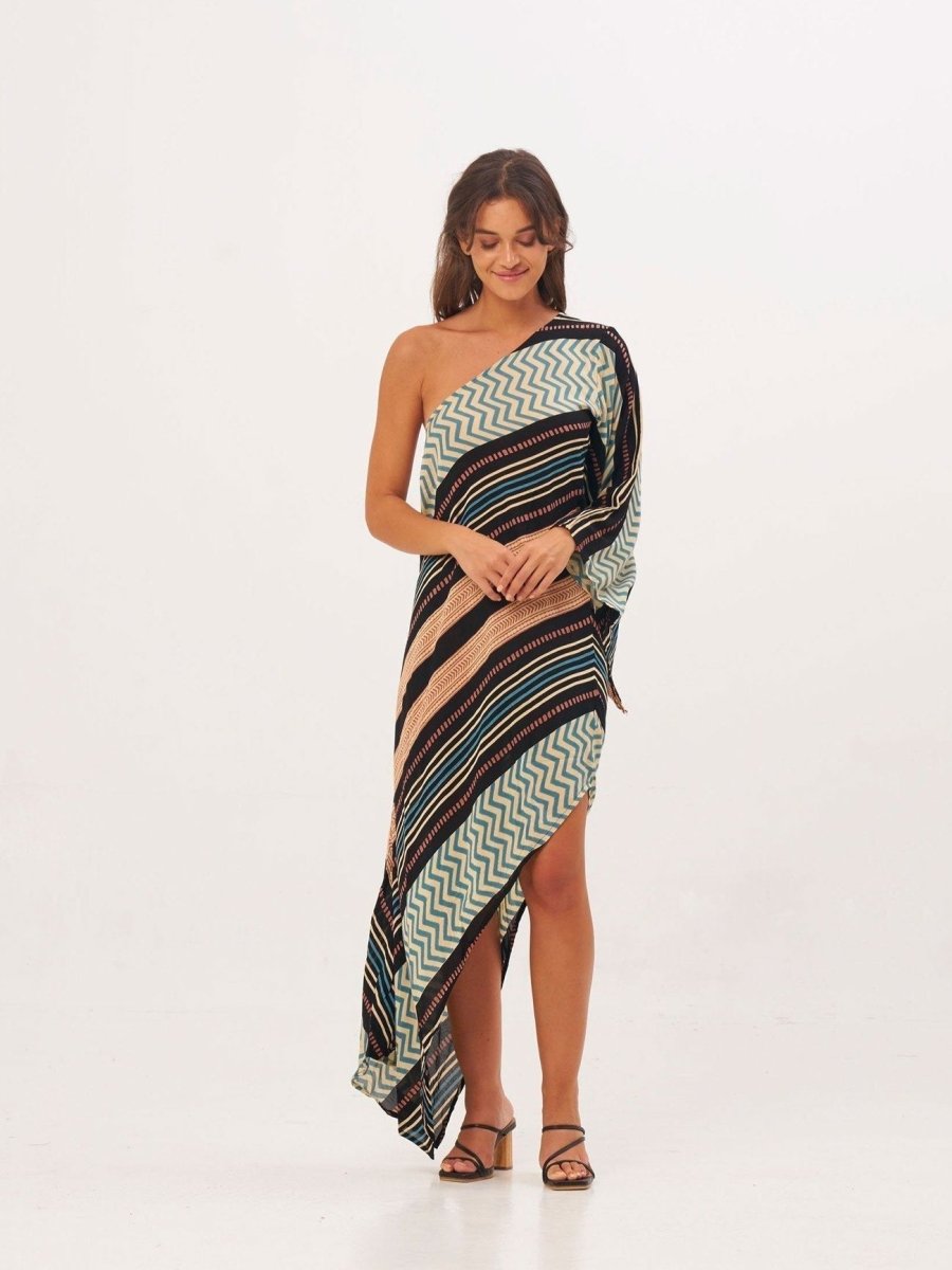 Vestito Charlize monospalla - bianco - Bijondo