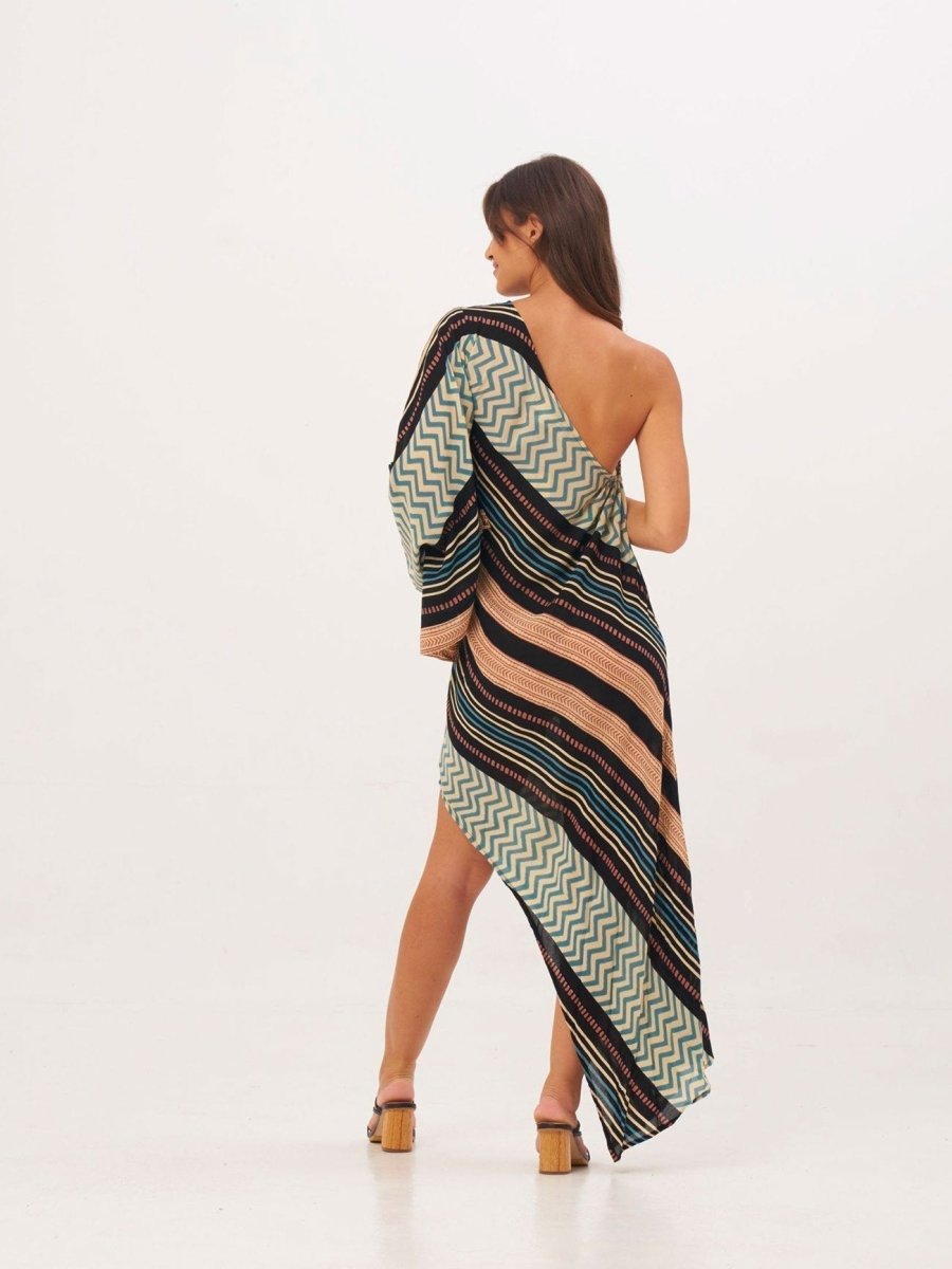 Vestito Charlize monospalla - fucsia - Bijondo