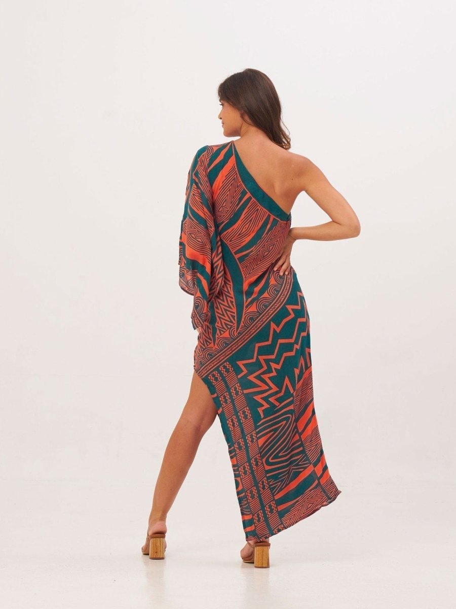 Vestito Charlize monospalla - arancione - Bijondo