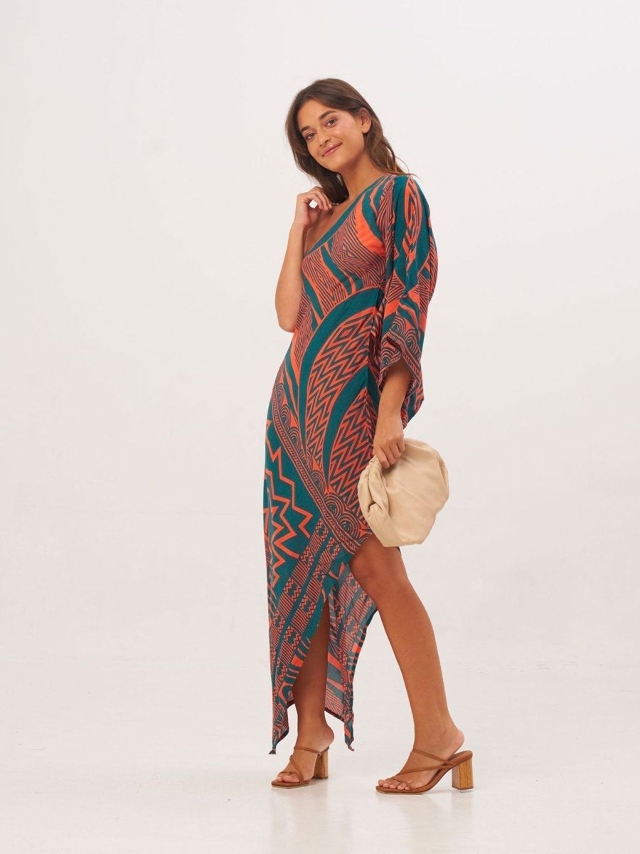 Vestito Charlize monospalla - arancione - Bijondo