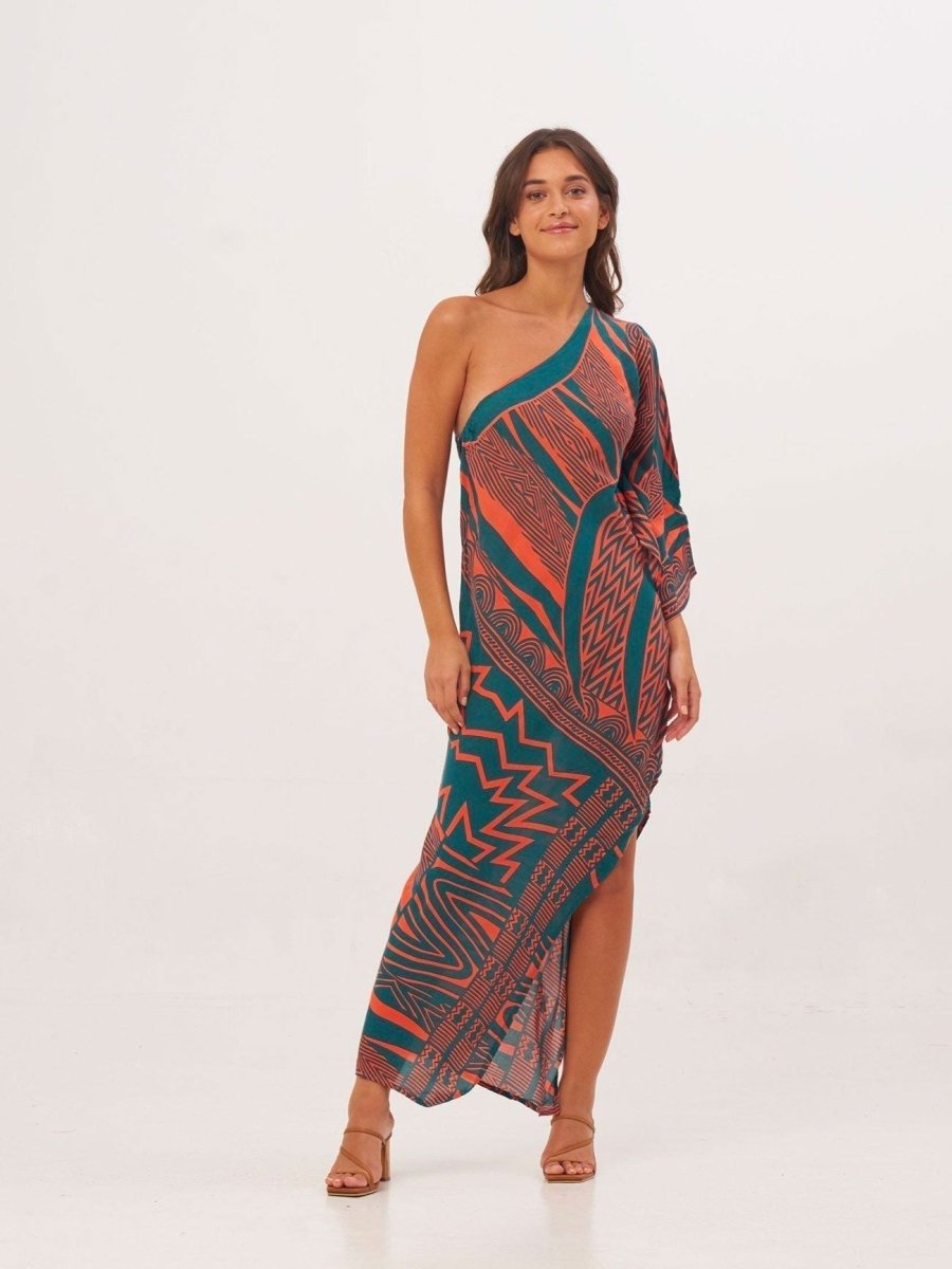 Vestito Charlize monospalla - arancione - Bijondo