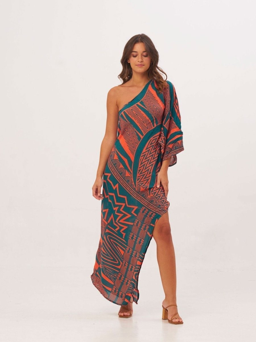 Vestito Charlize monospalla - arancione - Bijondo