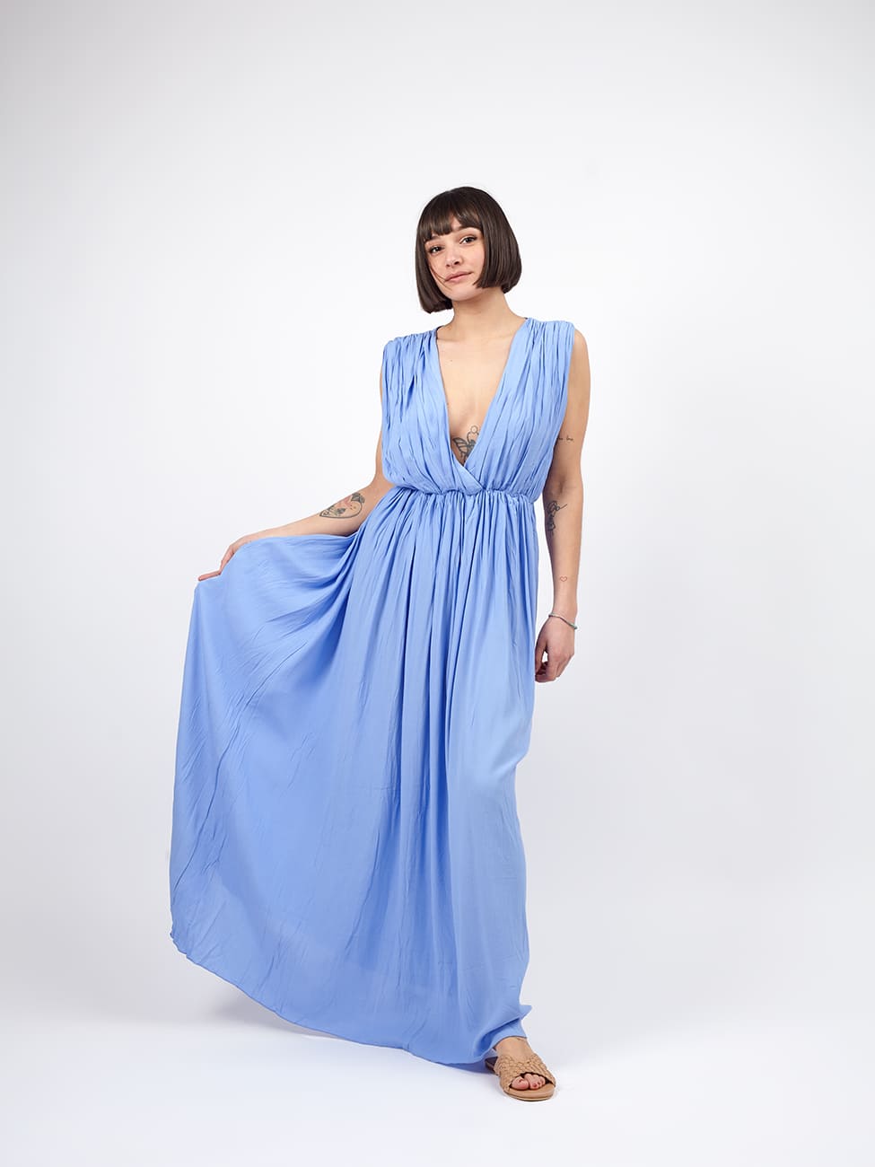 Vestito Clementine - celeste - Bijondo