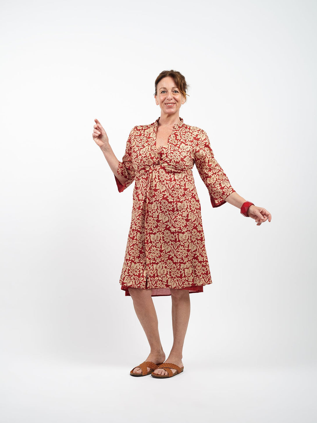 Vestito Consuelo-rosso-S-Bijondo