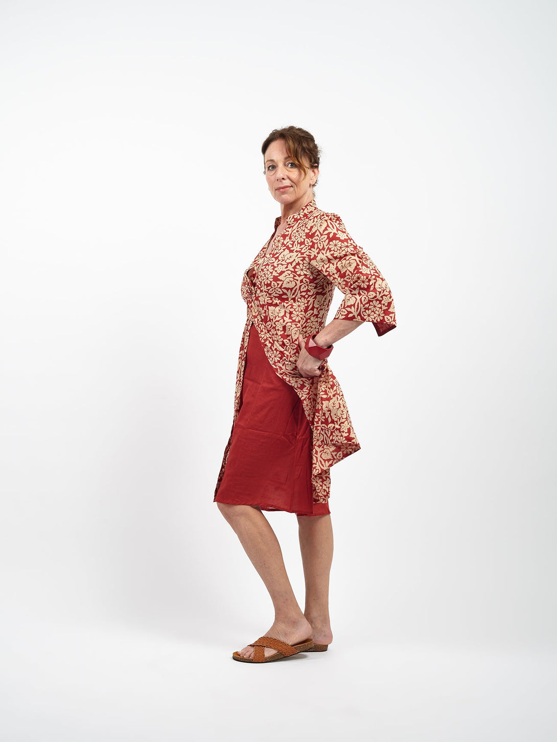 Vestito Consuelo-rosso-S-Bijondo