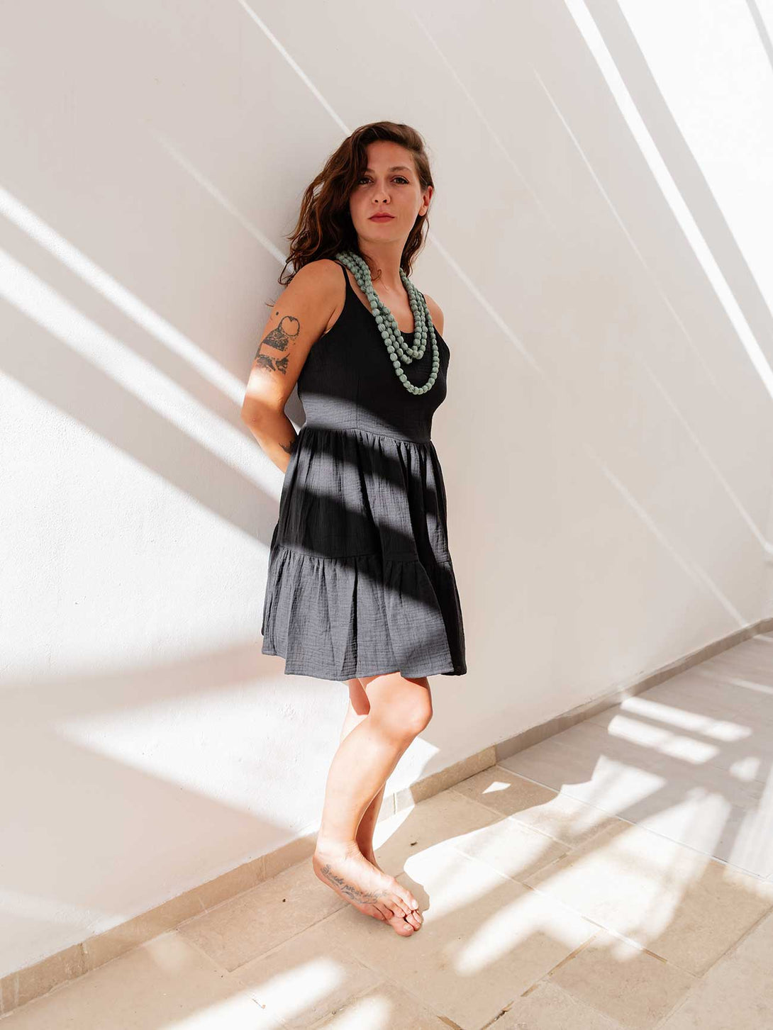 Vestito Corto in Cotone Lilli-vestito-Bijondo-Bijondo