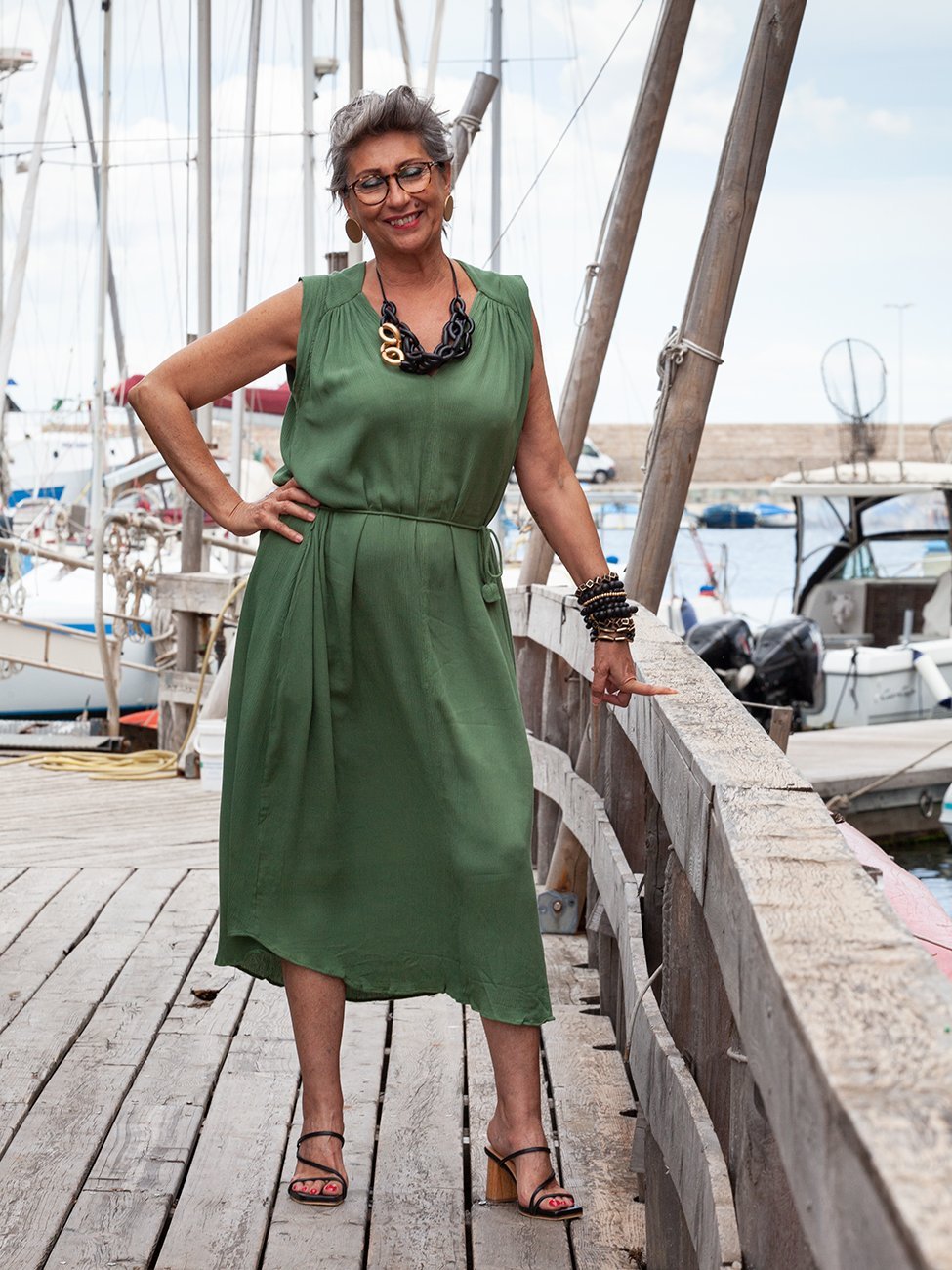 Vestito Daphne - verde - Bijondo