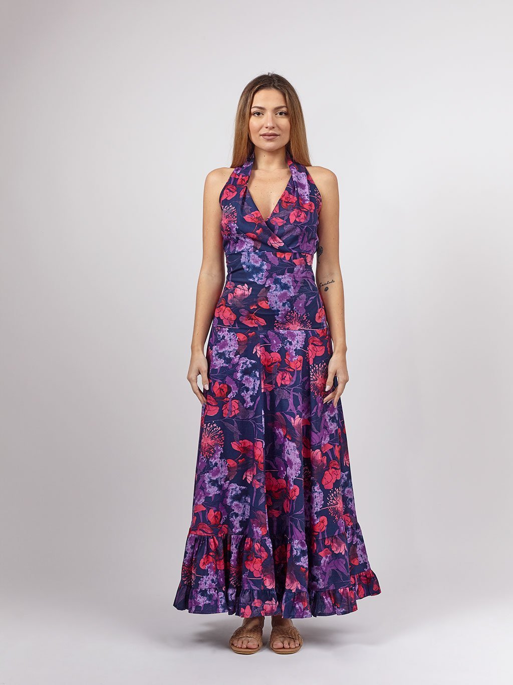 Vestito Hollywood cotone - viola - Bijondo