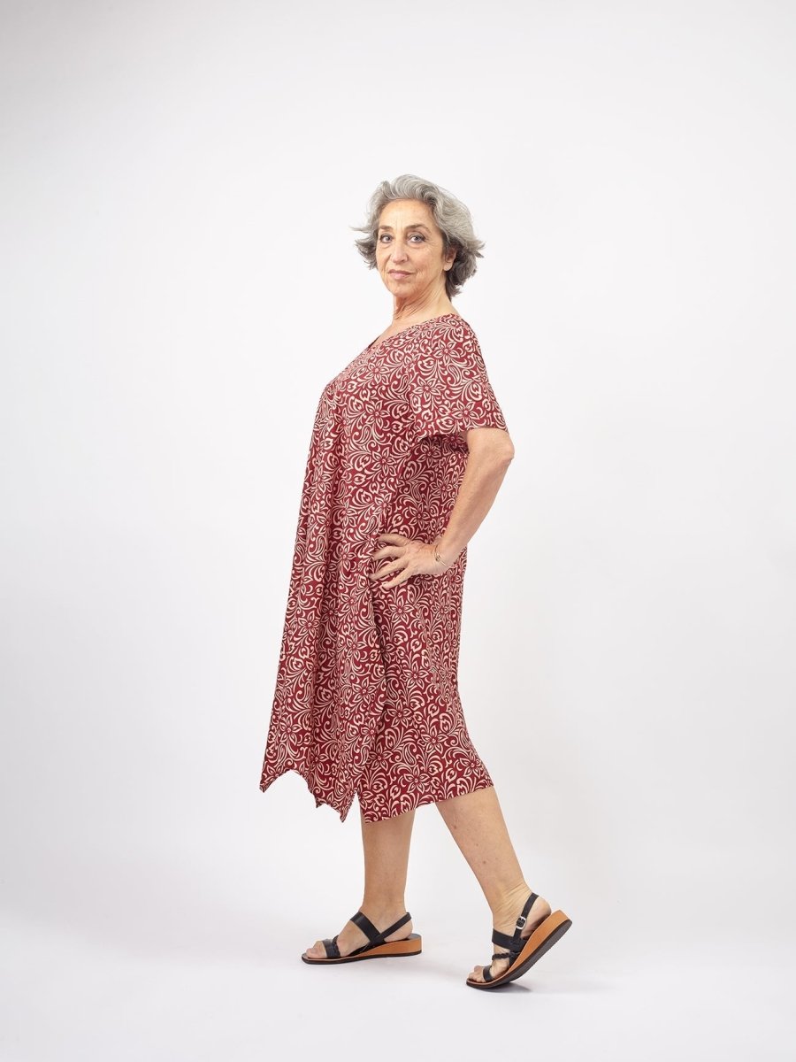 Vestito Seta Isabel - rosso - Bijondo