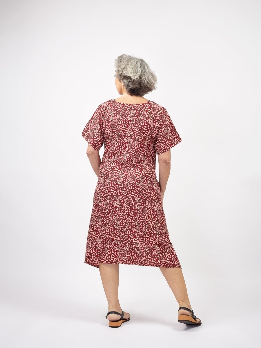 Vestito Seta Isabel - rosso - Bijondo