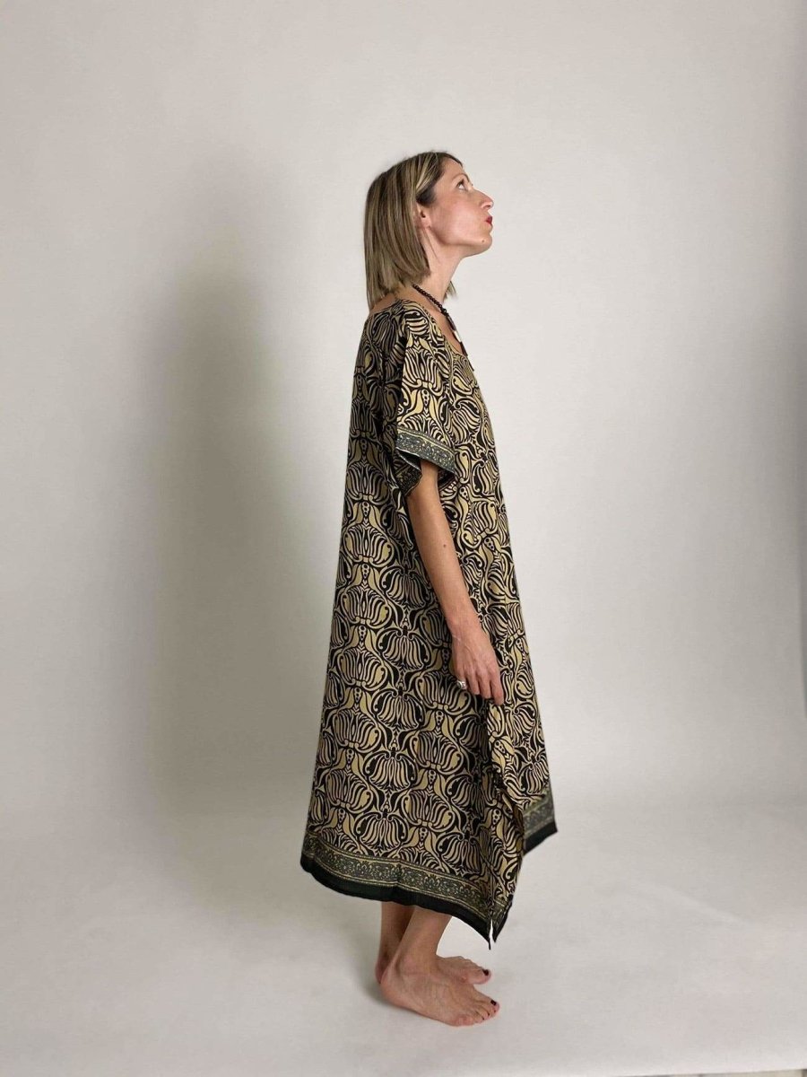 Vestito Seta Isabel - sabbia - Bijondo