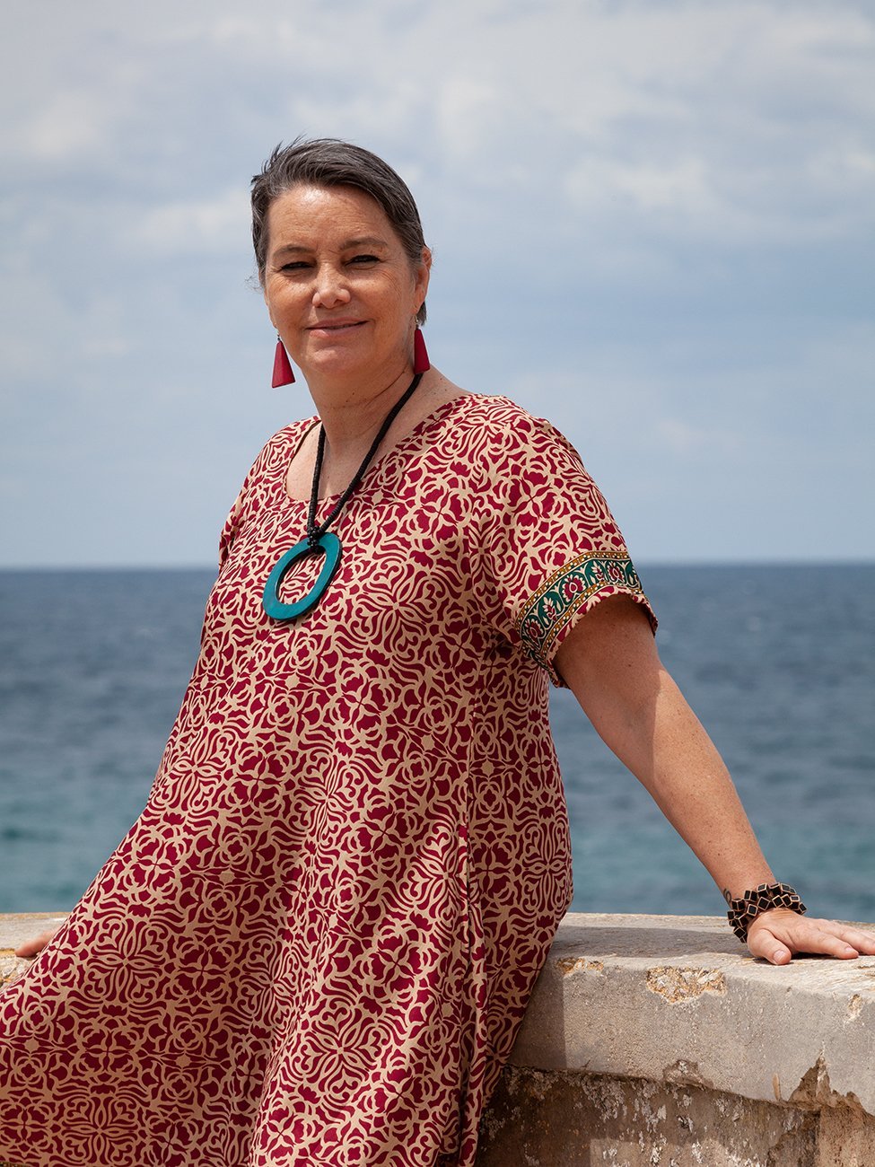 Vestito Seta Isabel - bordeaux - Bijondo