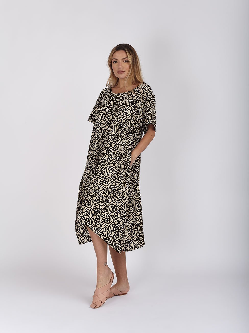 Vestito Seta Isabel - nero - Bijondo