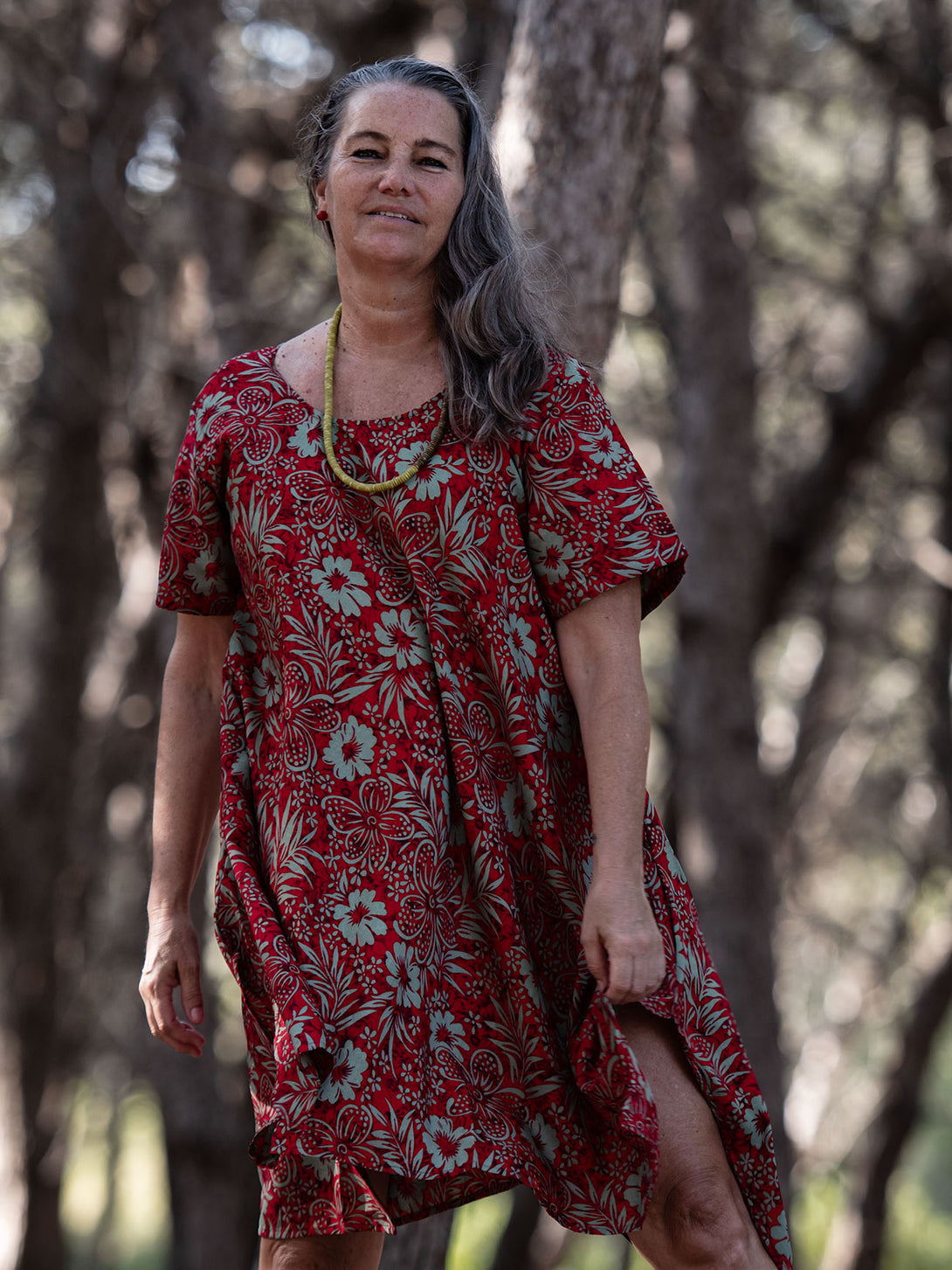 Vestito Isabel seta-Vestito-WhyY-rosso fiori-S-M-Bijondo