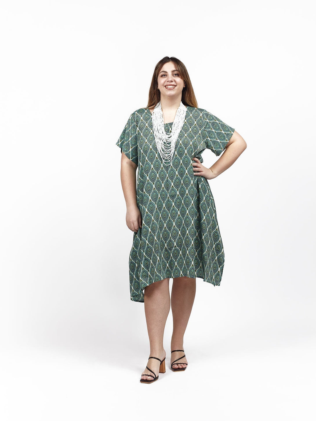 Vestito Seta Isabel - verde - Bijondo