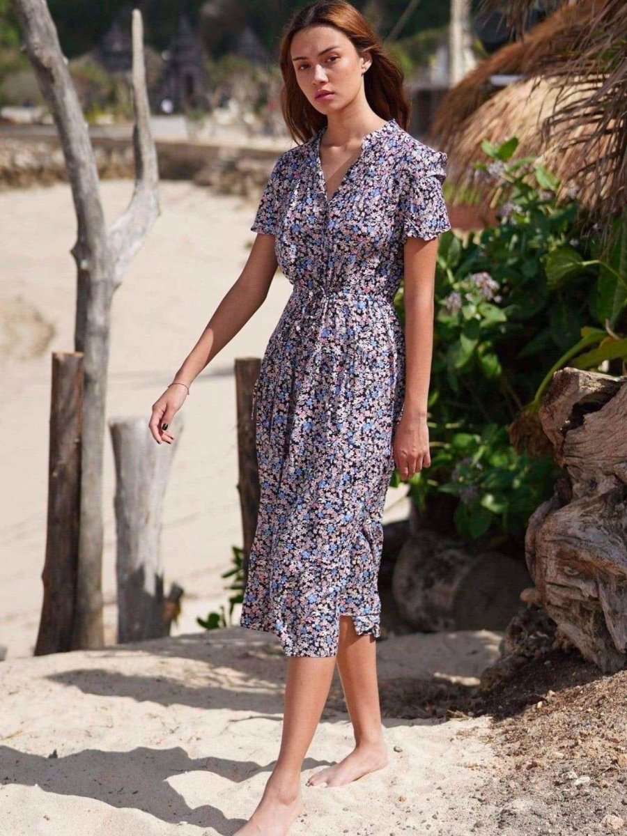 Vestito Jazz midi - celeste - Bijondo