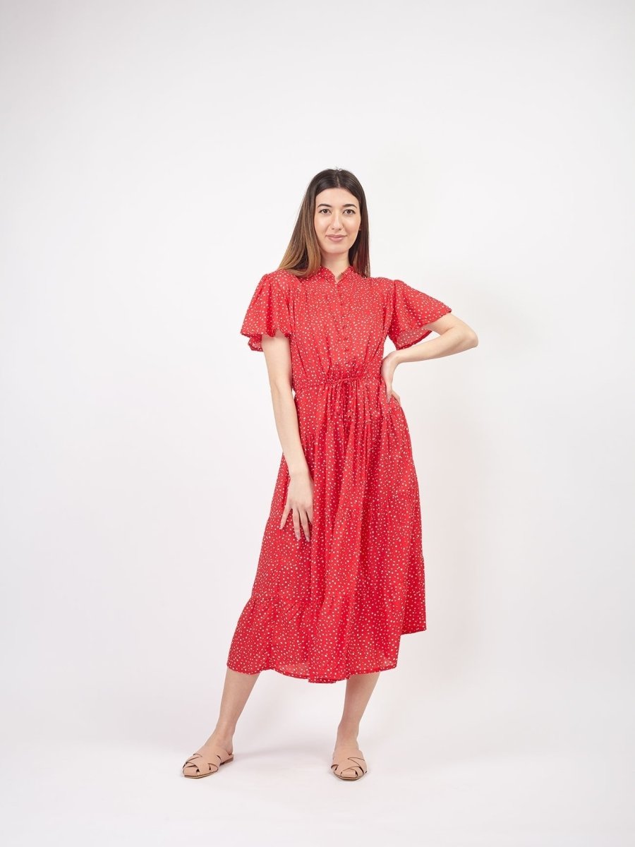 Vestito Jazz midi - rosso - Bijondo