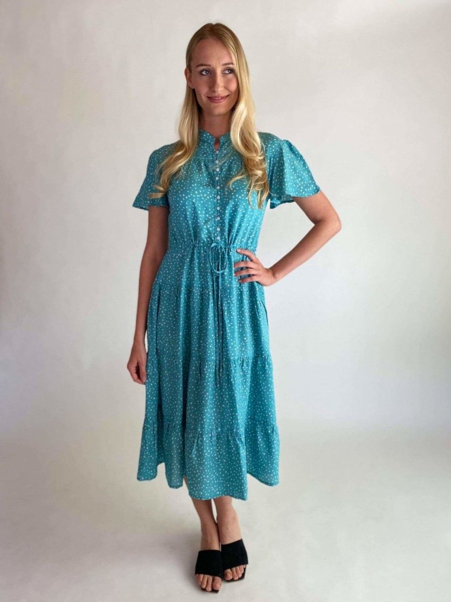 Vestito Jazz midi - turchese - Bijondo
