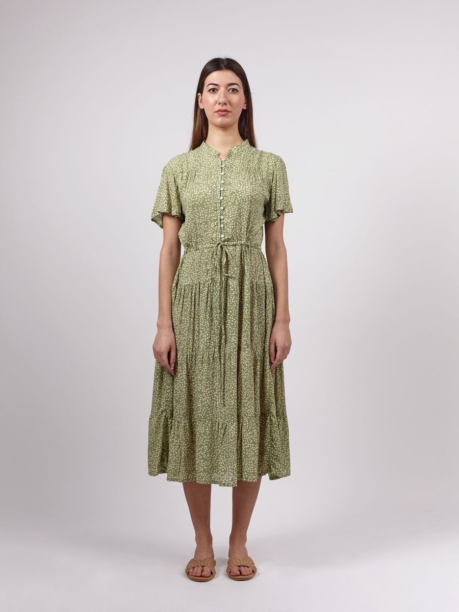 Vestito Jazz midi - verde - Bijondo