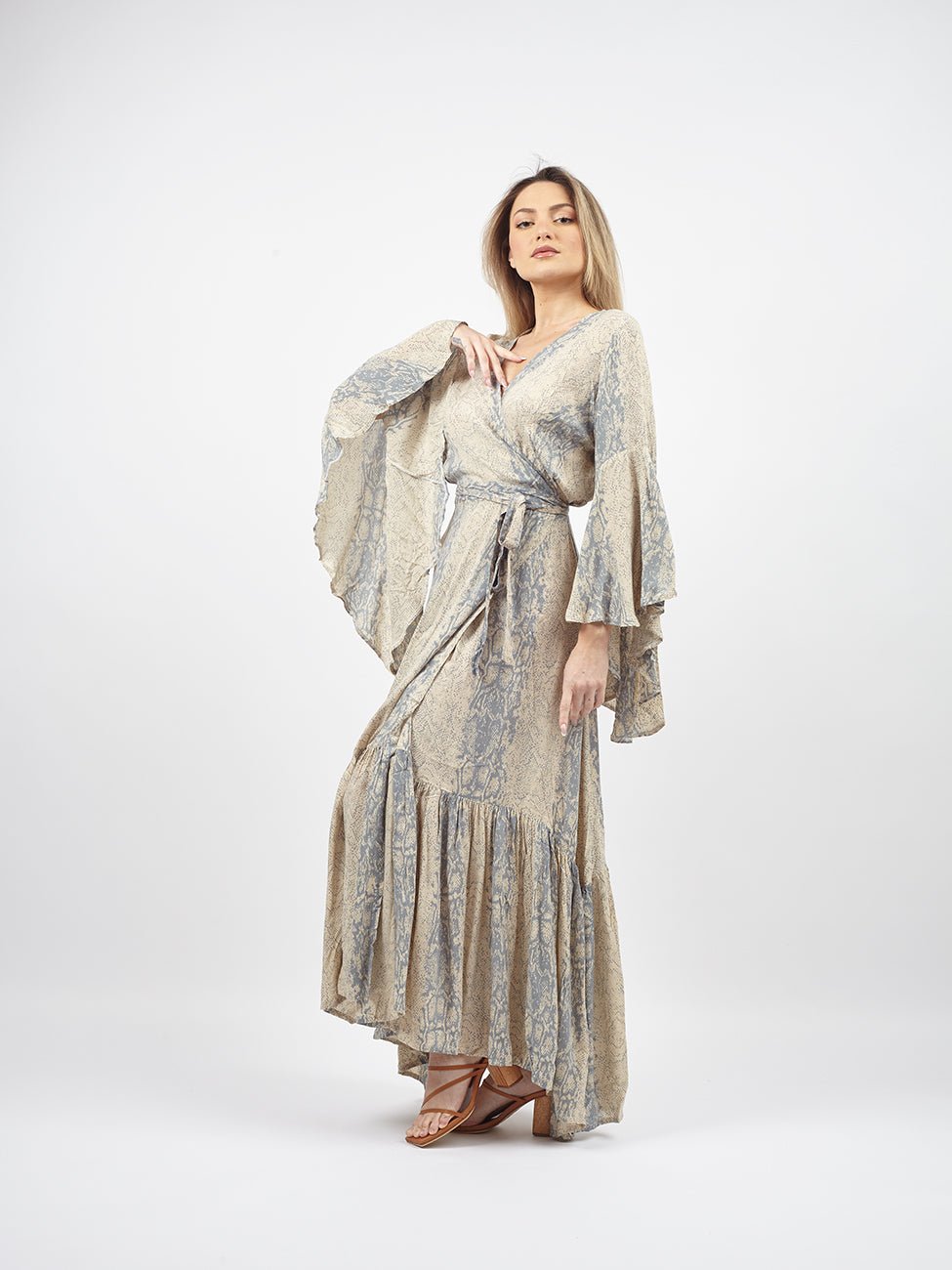 Vestito Kimono Megan Wrap - rosa - Bijondo