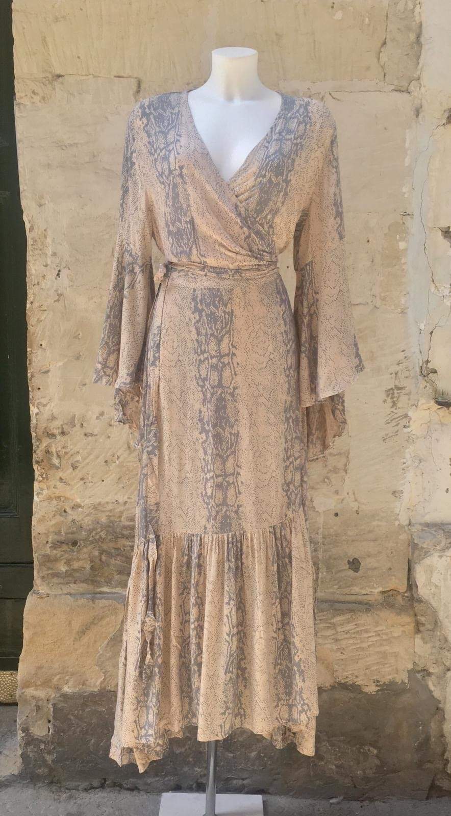 Vestito Kimono Megan Wrap - rosa - Bijondo