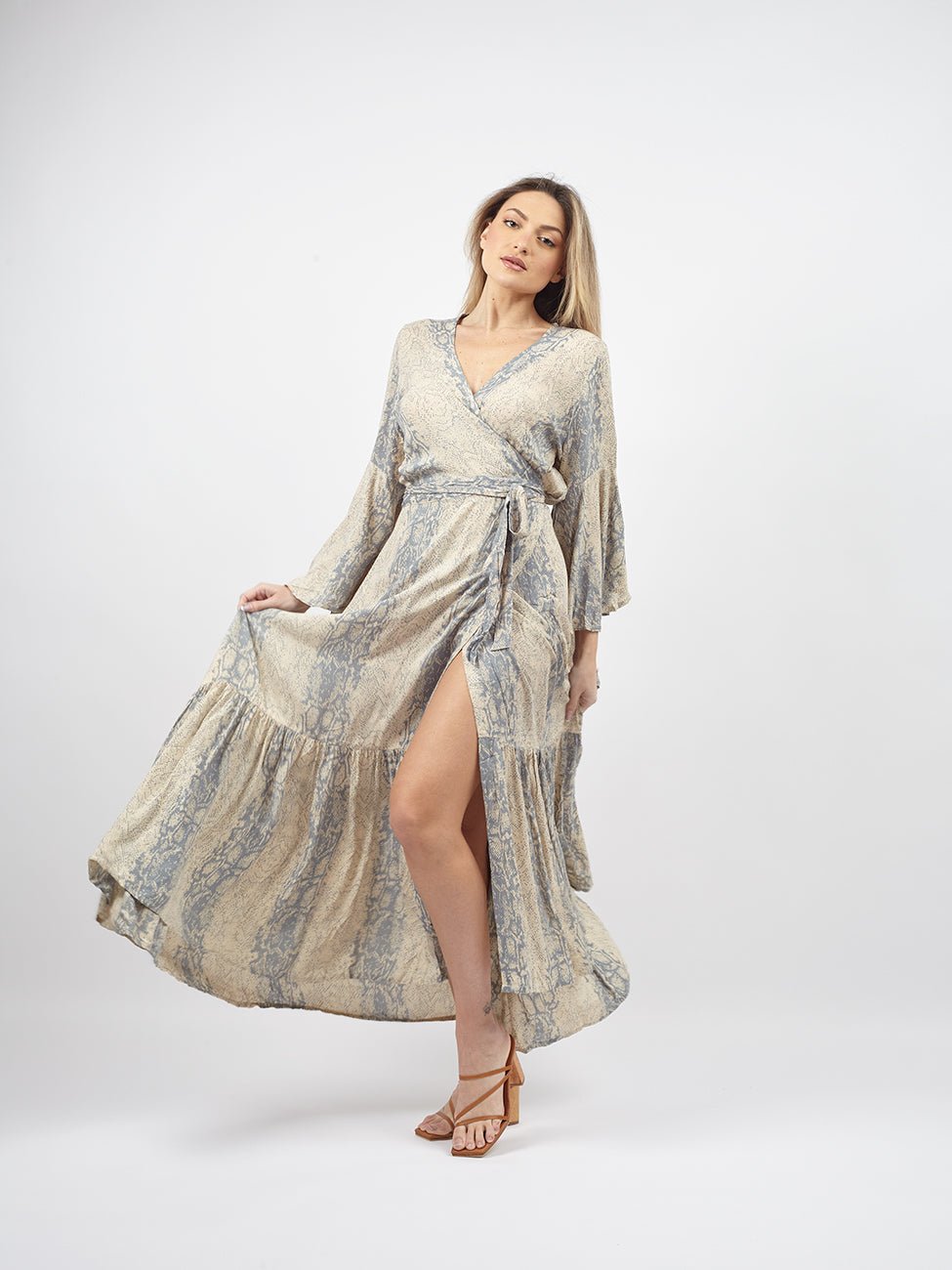 Vestito Kimono Megan Wrap - rosa - Bijondo