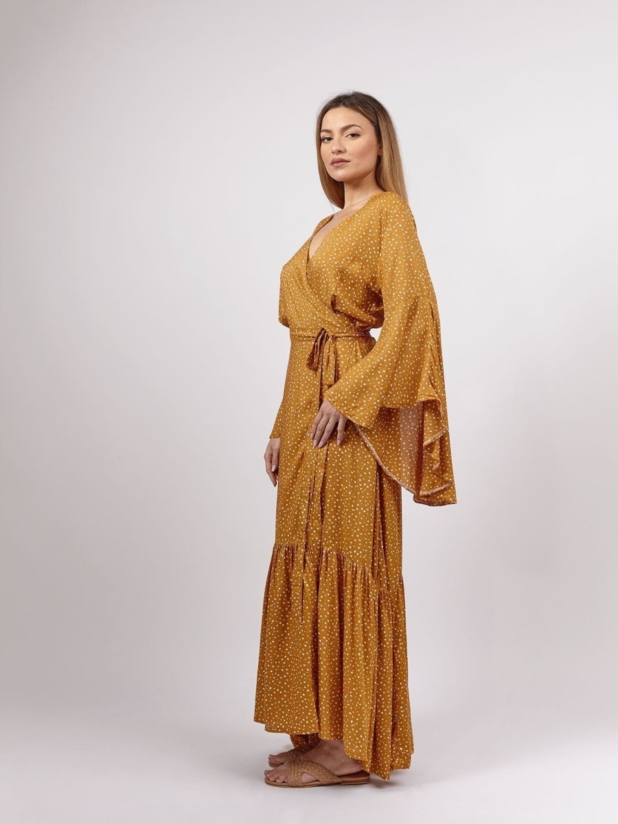 Vestito Kimono Megan Wrap - giallo - Bijondo