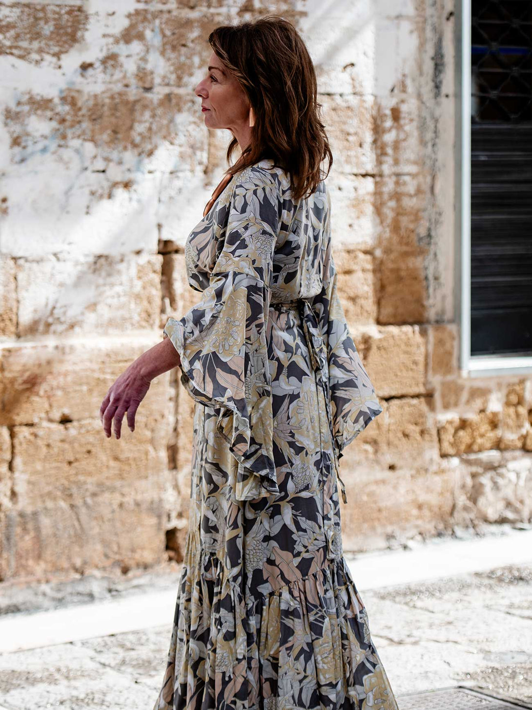 Vestito Kimono Megan Wrap-Vestito-Bijondo-grigio-taglia unica-Bijondo