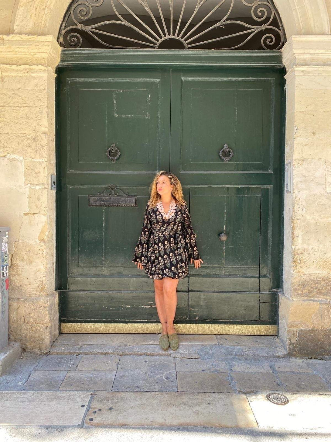 Vestito Kimono corto Margherita - nero - Bijondo