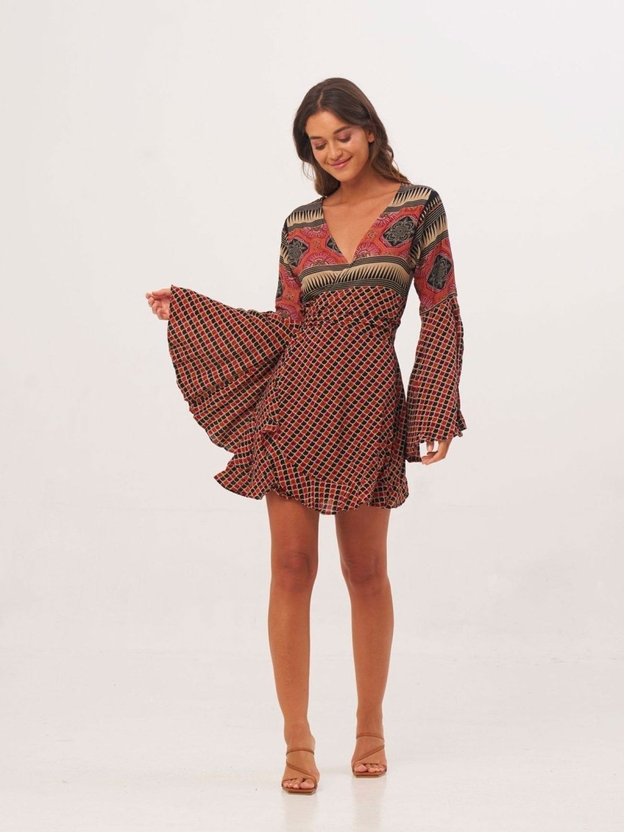 Vestito Kimono corto Margherita - nero - Bijondo