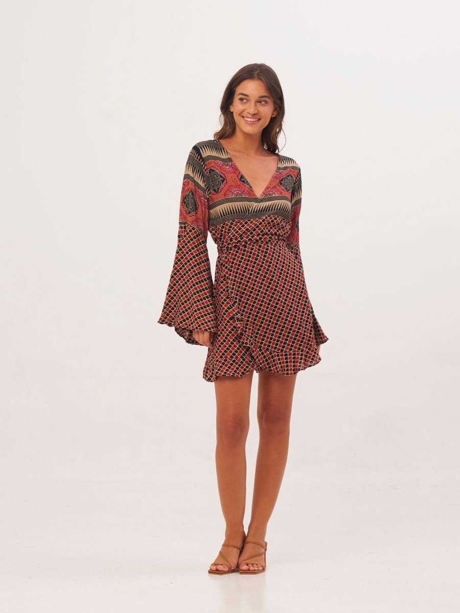 Vestito Kimono corto Margherita - nero - Bijondo