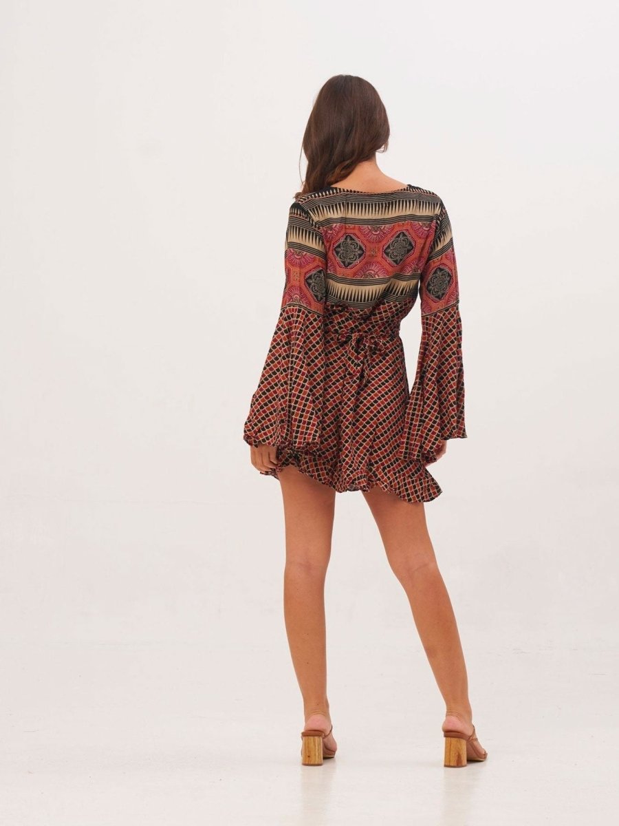 Vestito Kimono corto Margherita - nero - Bijondo