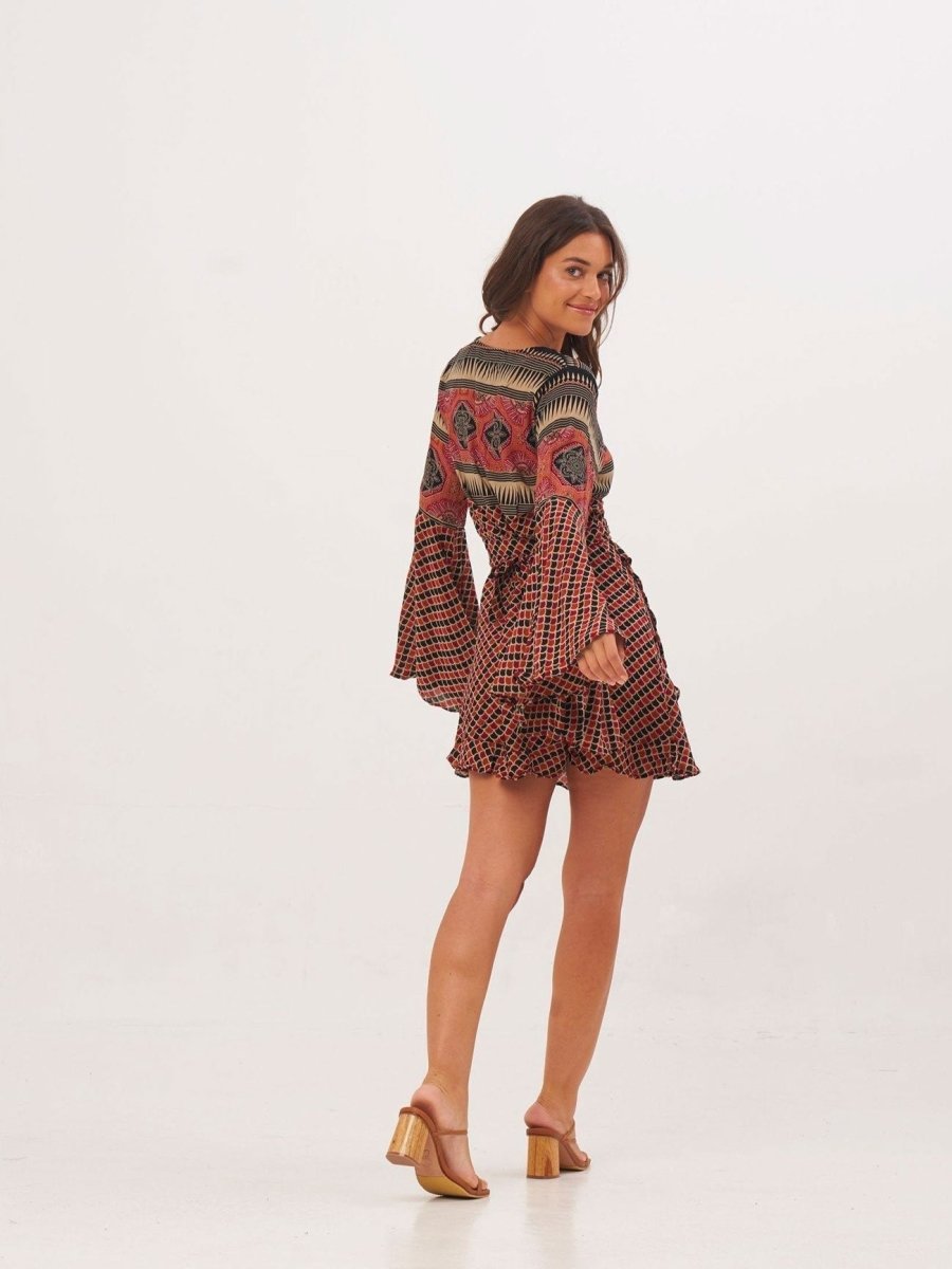 Vestito Kimono corto Margherita - nero - Bijondo