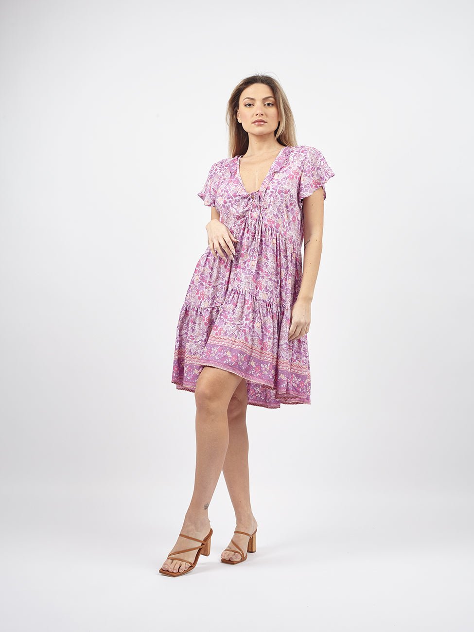 Vestito Laura - lilla - Bijondo