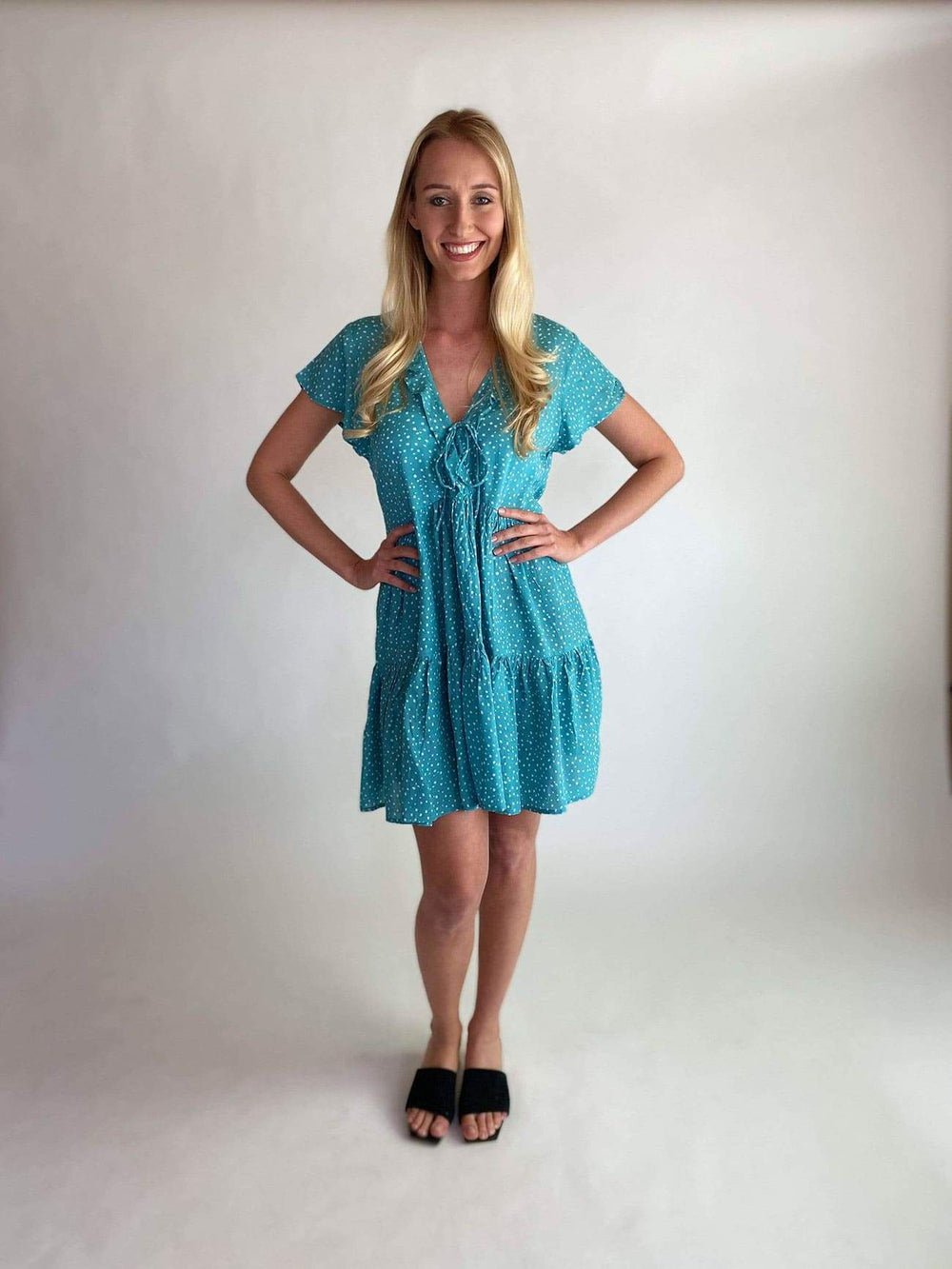 Vestito Laura - turchese - Bijondo