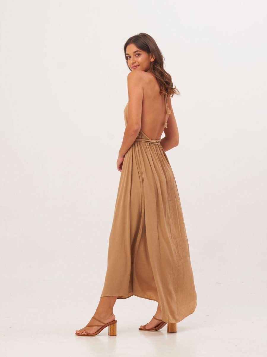 Vestito Lilith Open Back - sabbia - Bijondo