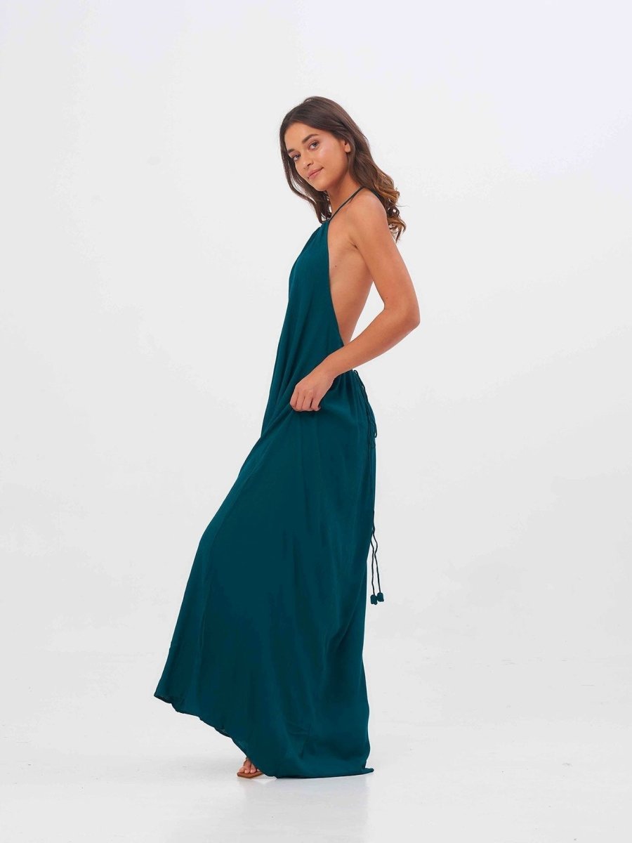 Vestito Lilith Open Back - petrolio - Bijondo