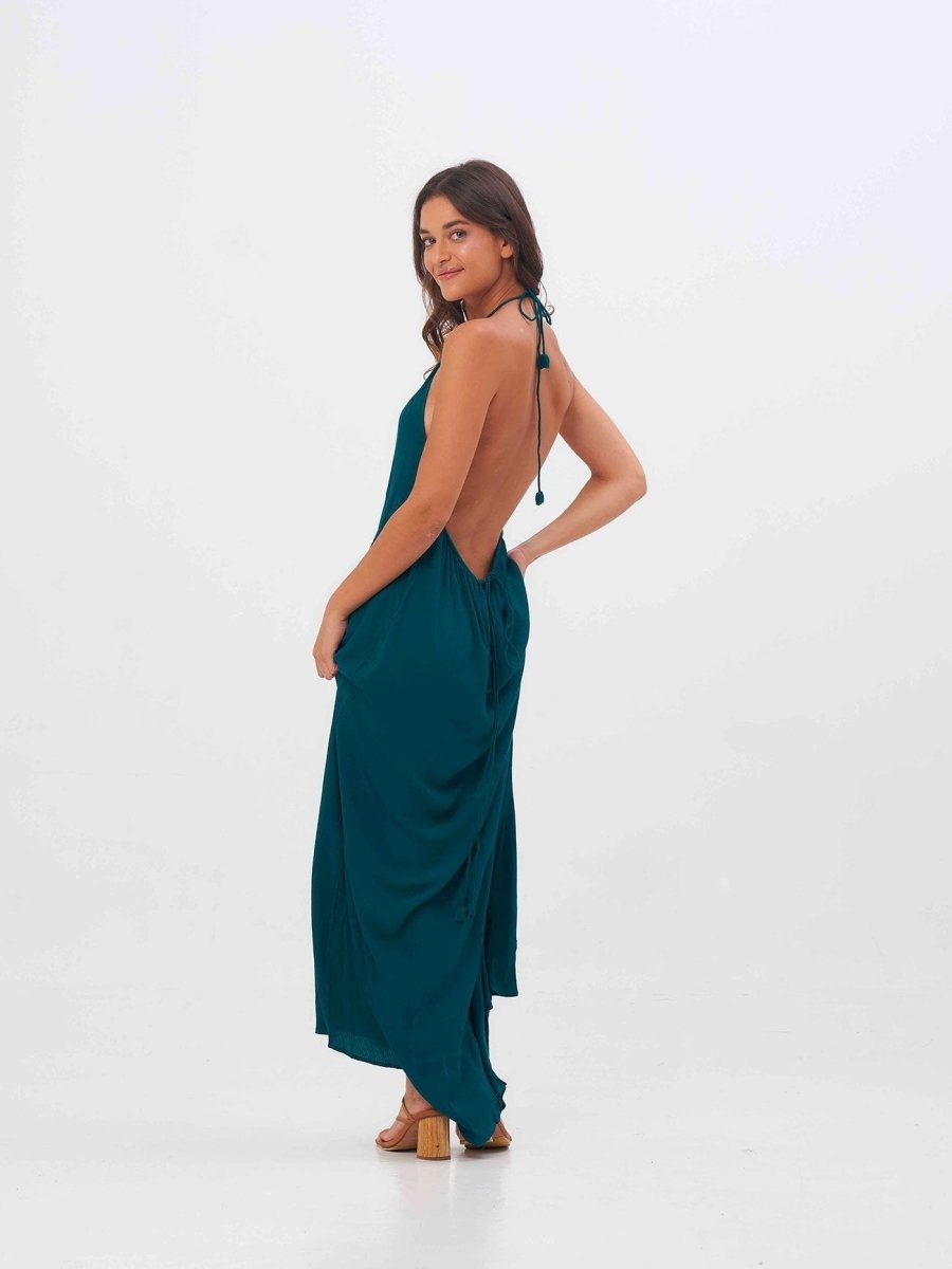 Vestito Lilith Open Back - petrolio - Bijondo