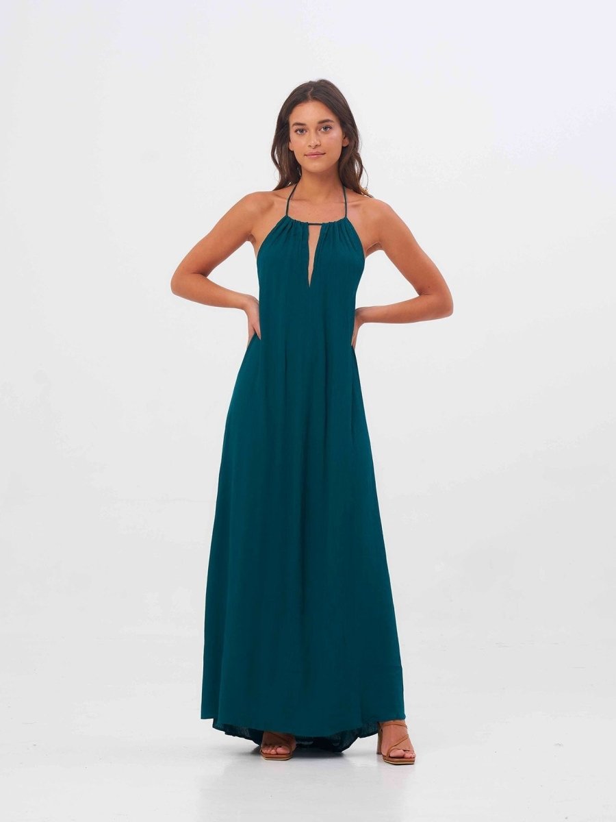 Vestito Lilith Open Back - petrolio - Bijondo