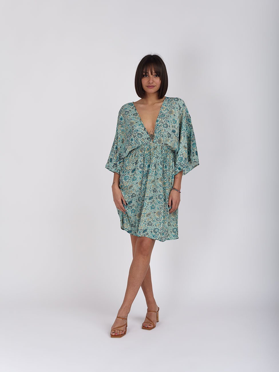 Vestito Luana - celeste - Bijondo