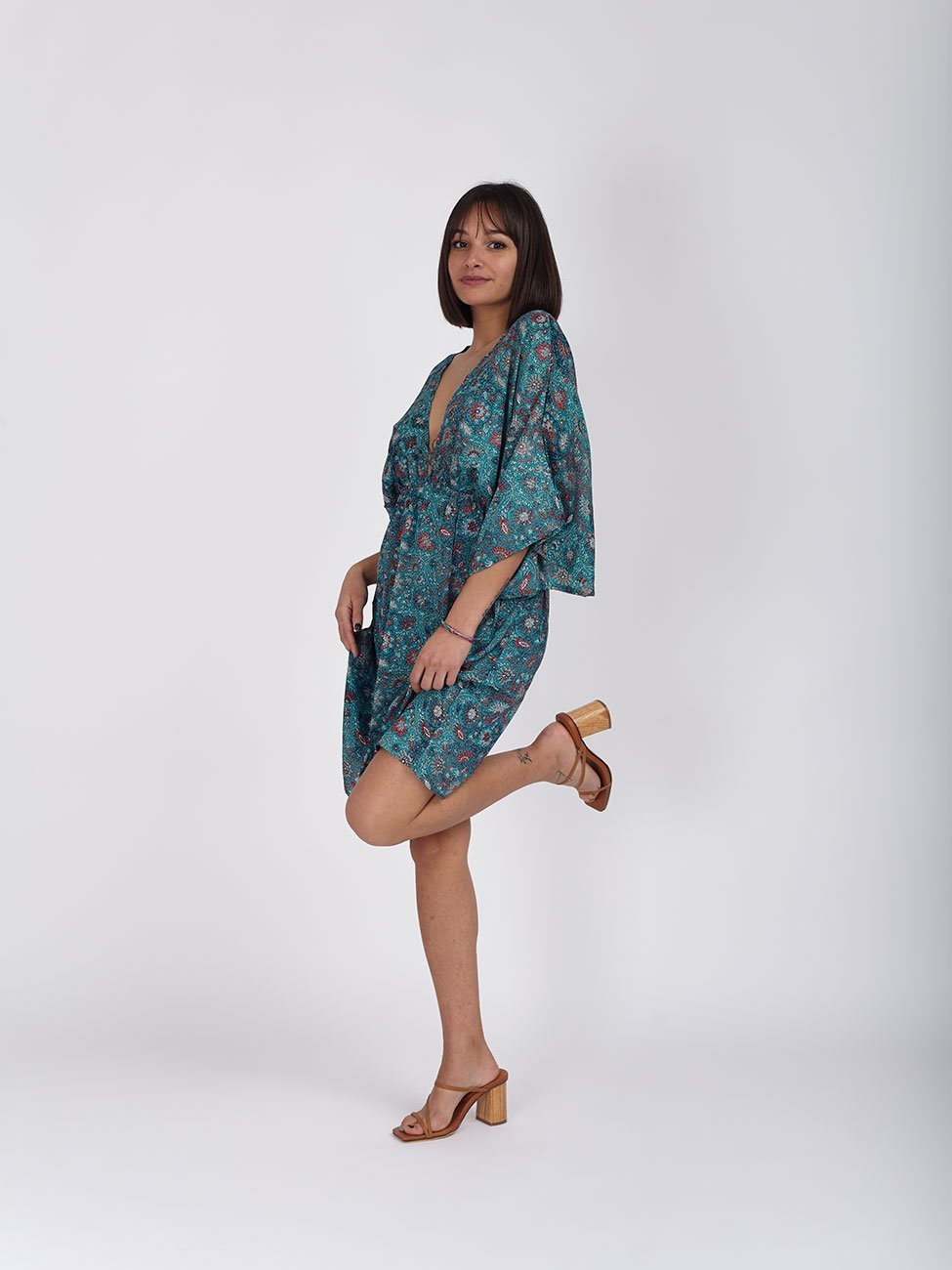 Vestito Luana - petrolio - Bijondo