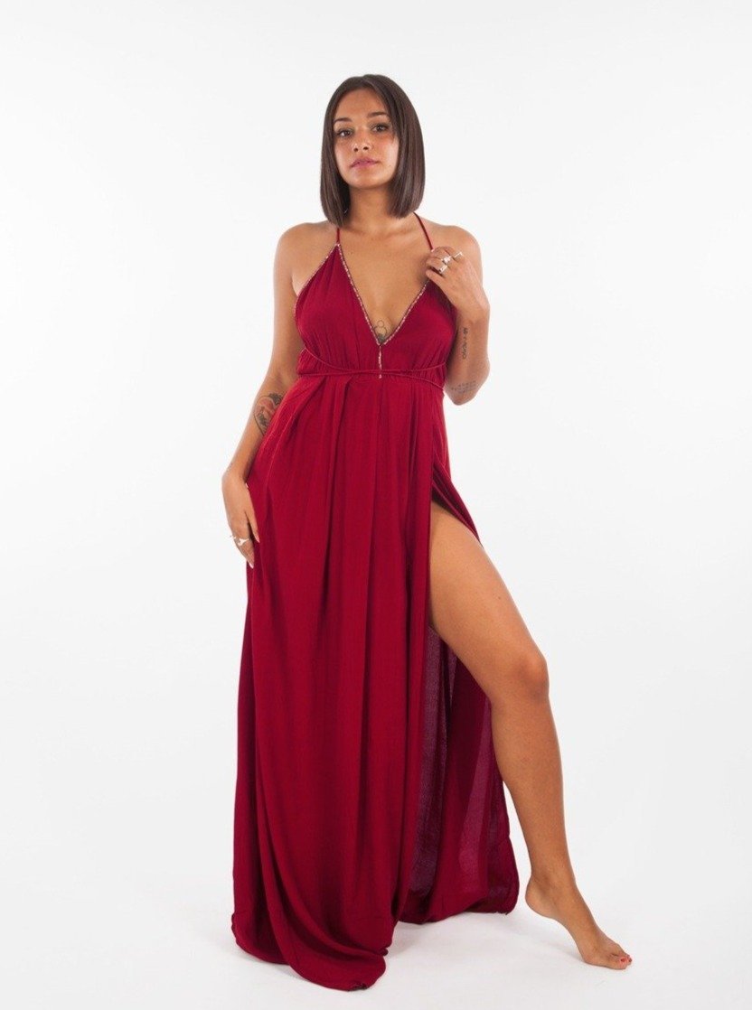 Vestito Lungo Angelica - rosso - Bijondo