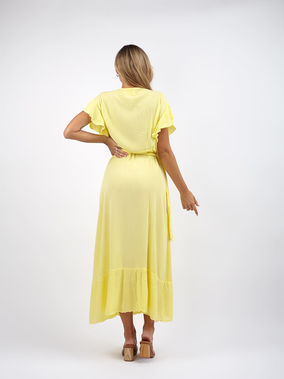 Vestito Lungo Wrap Liron - petrolio - Bijondo