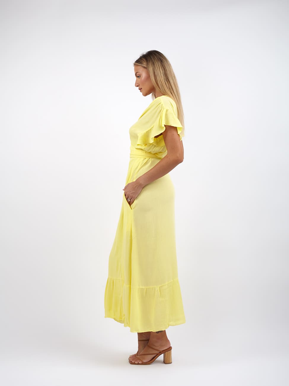 Vestito Lungo Wrap Liron - petrolio - Bijondo