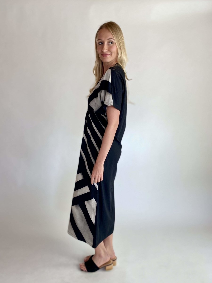 Vestito Maxi Stripes - nero - Bijondo