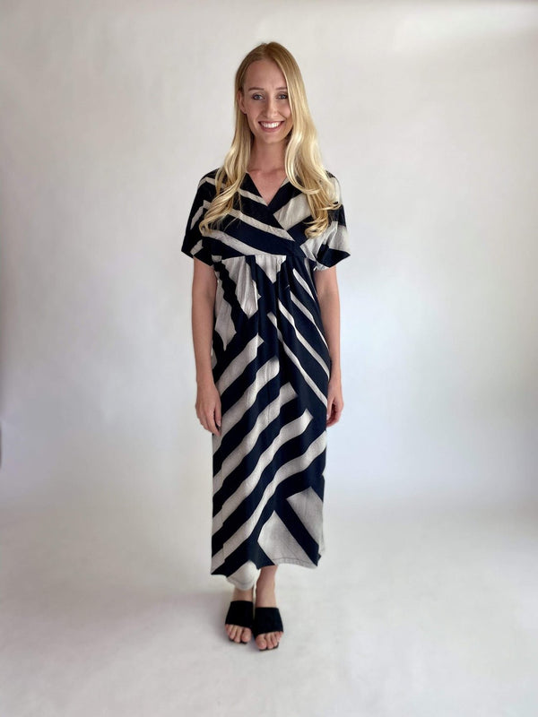 Vestito Maxi Stripes - nero - Bijondo