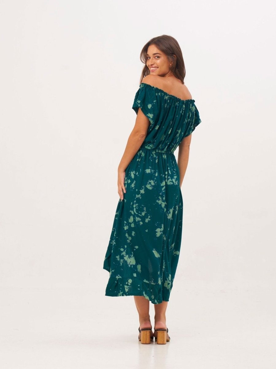 Vestito Mila Tie Dye - verde - Bijondo