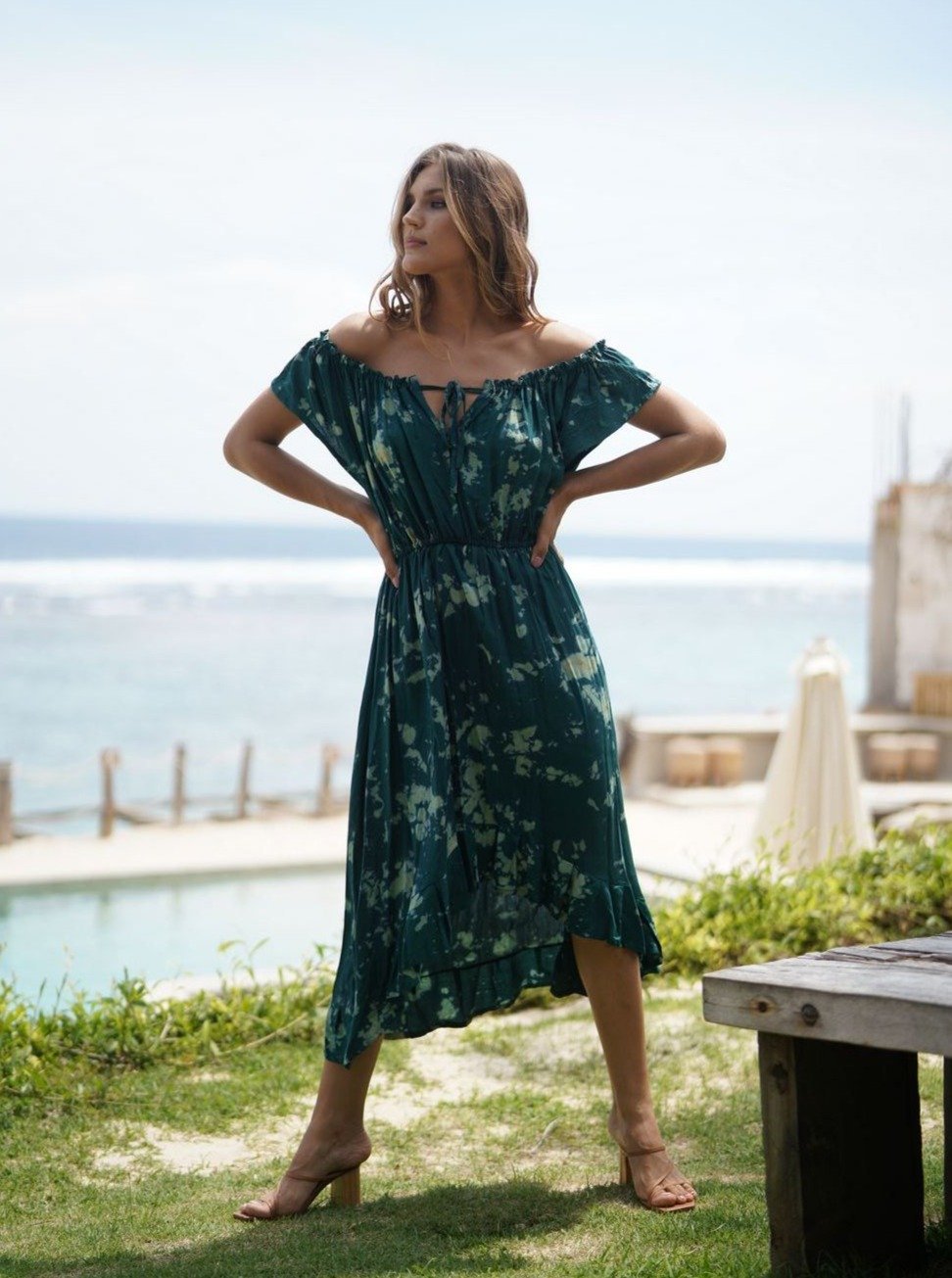 Vestito Mila Tie Dye - verde - Bijondo